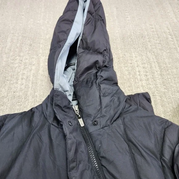 Patagonia Jacket Women Medium Walk In The Parka Down Puffer Long Coat Black READ - Picture 9 of 13